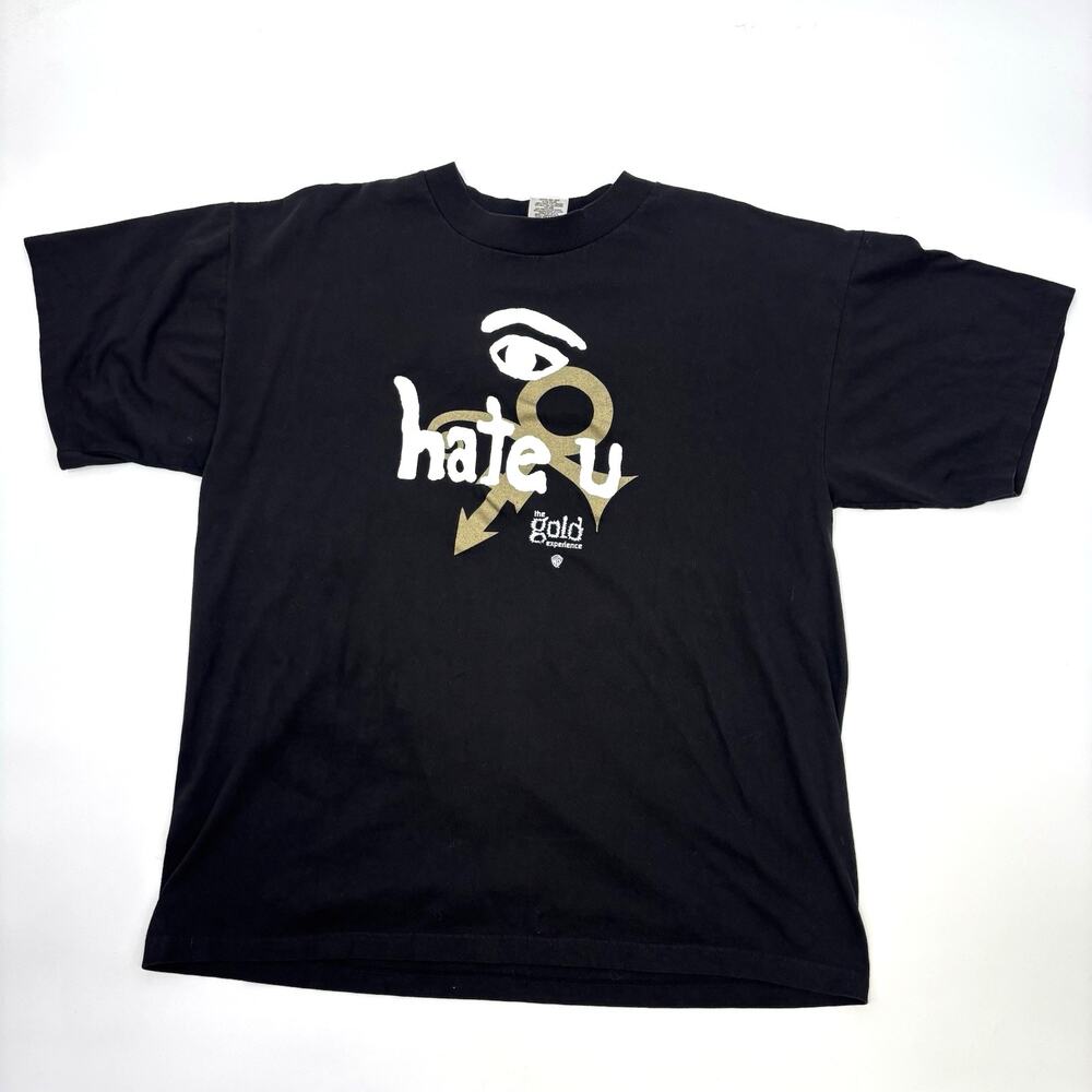 Vintage Prince T Shirt XL Eye Hate U Promo T-Shirt The Gold Experience 90s Vtg